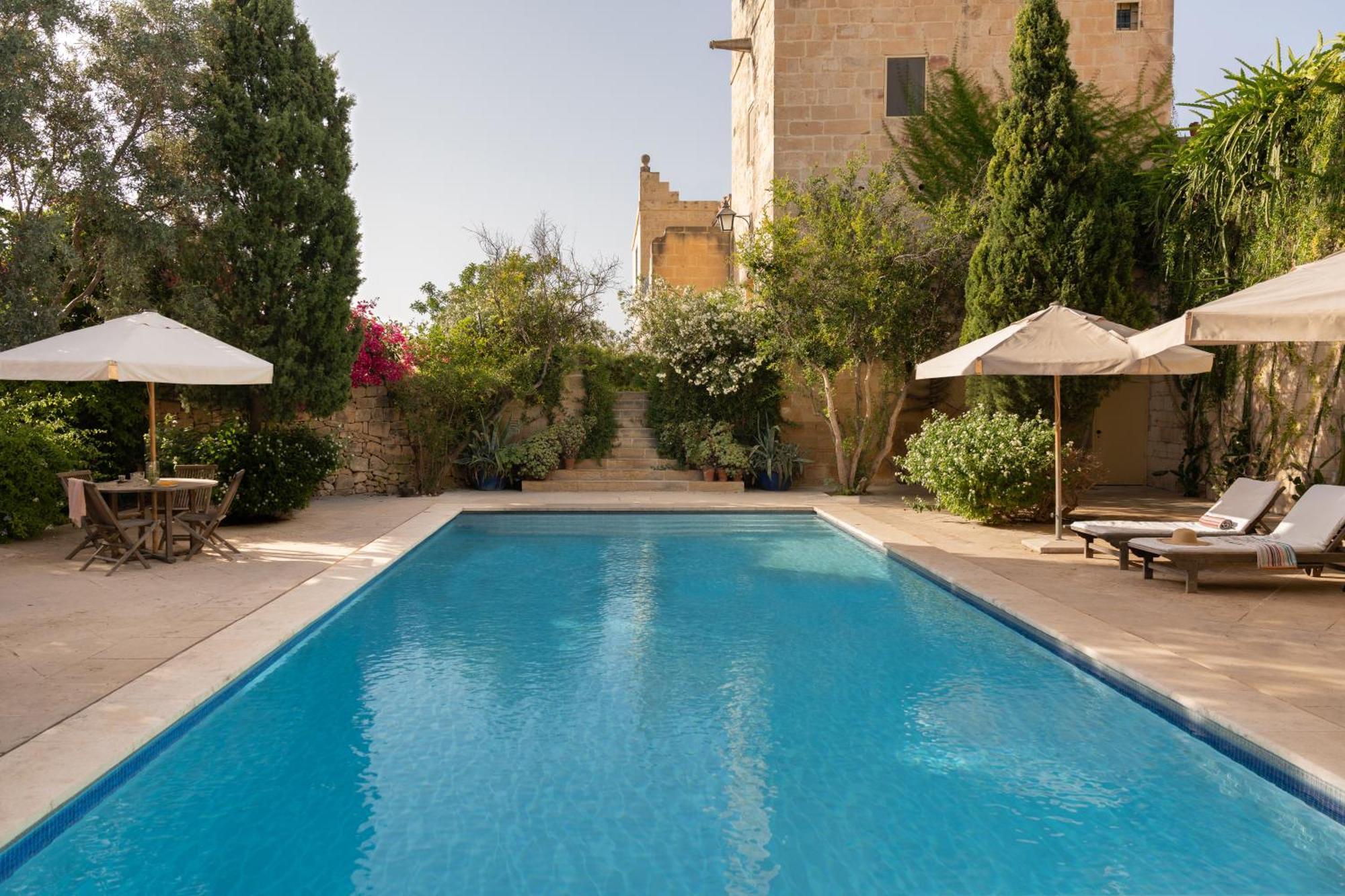 Casa San Rocco - Luxurious Grand 18Th C. Palace With Gardens & Pool Hal Ghaxiak Kültér fotó